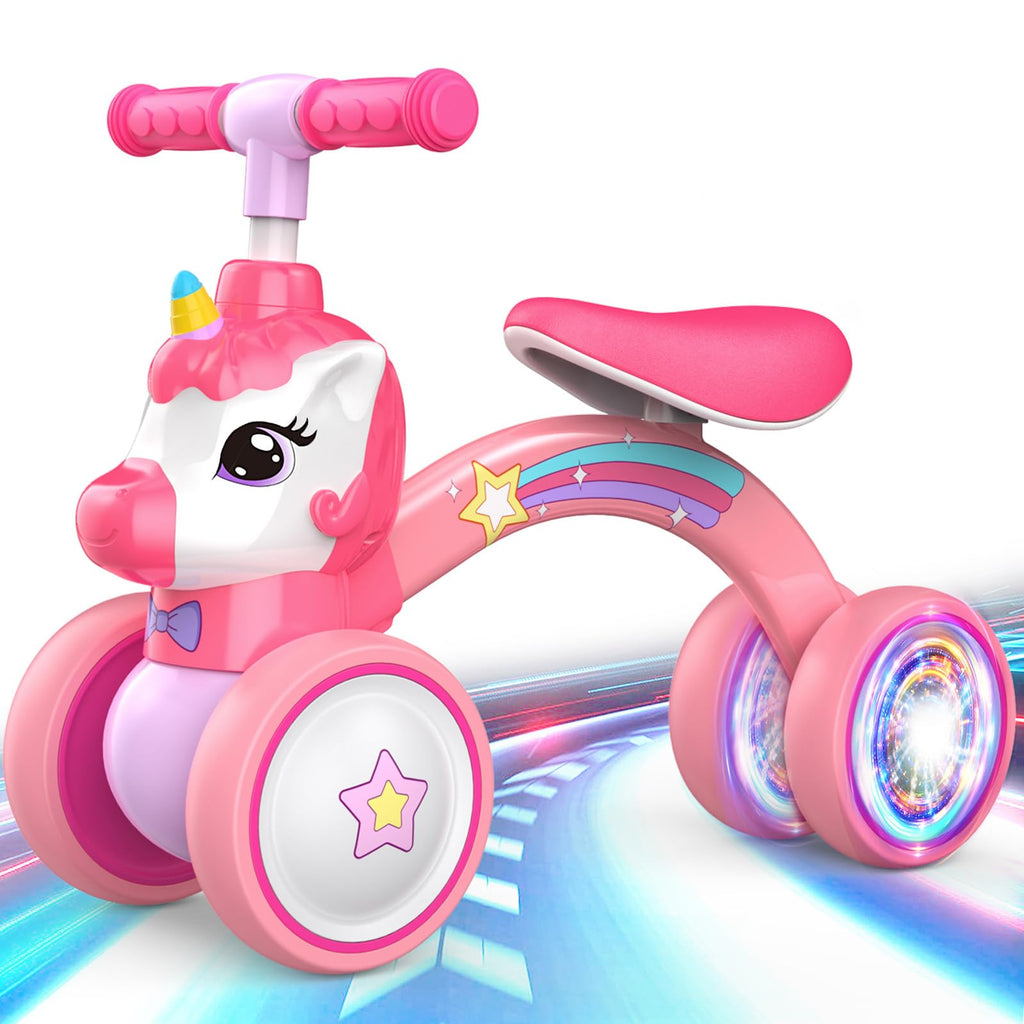 Baby Balance Bike Ride On Toy with Light Up Wheel G435