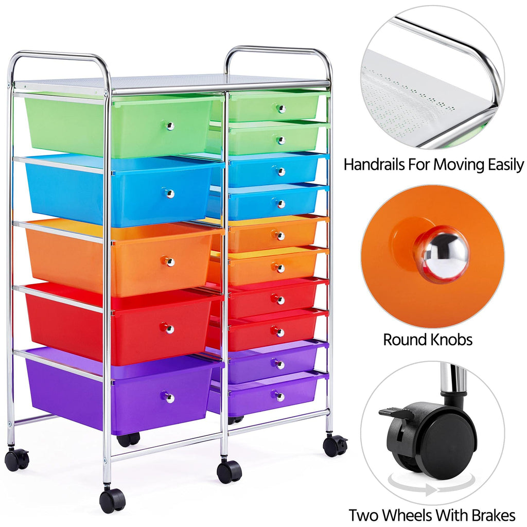 15 Drawer Rolling Storage Cart I99556