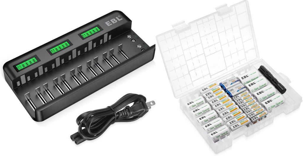 12+2 Bay Universal Rechargeable Battery Charger M961522