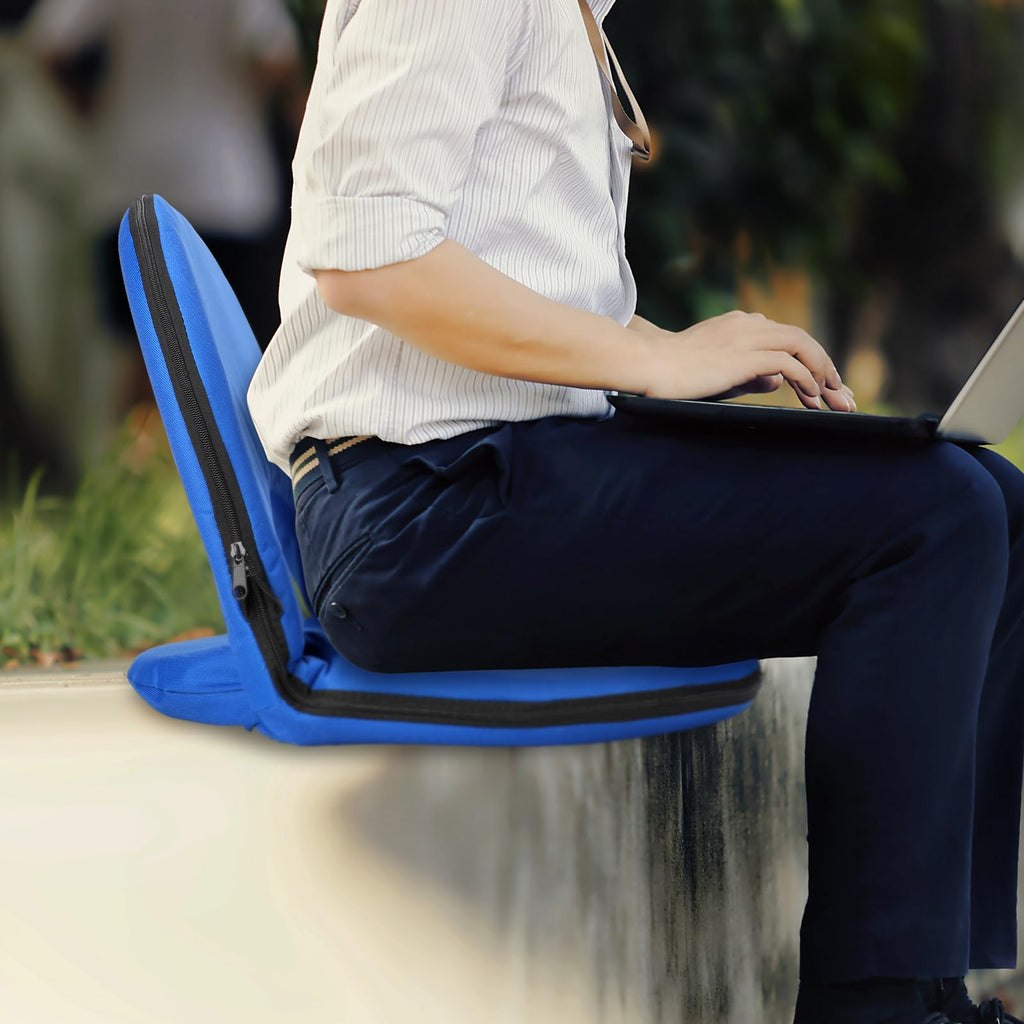4 Pcs Adjustable Folding Portable Stadium Seats with Back X15101