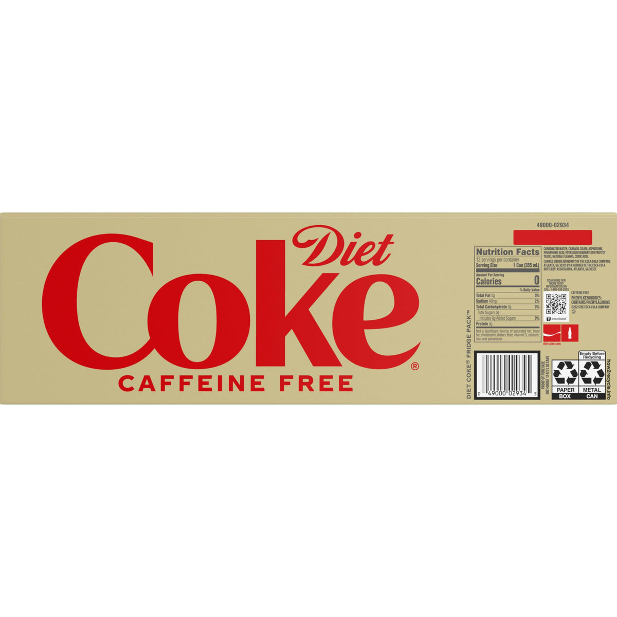 Caffeine Free Diet Coke 12 fl oz 12 Pack E314491