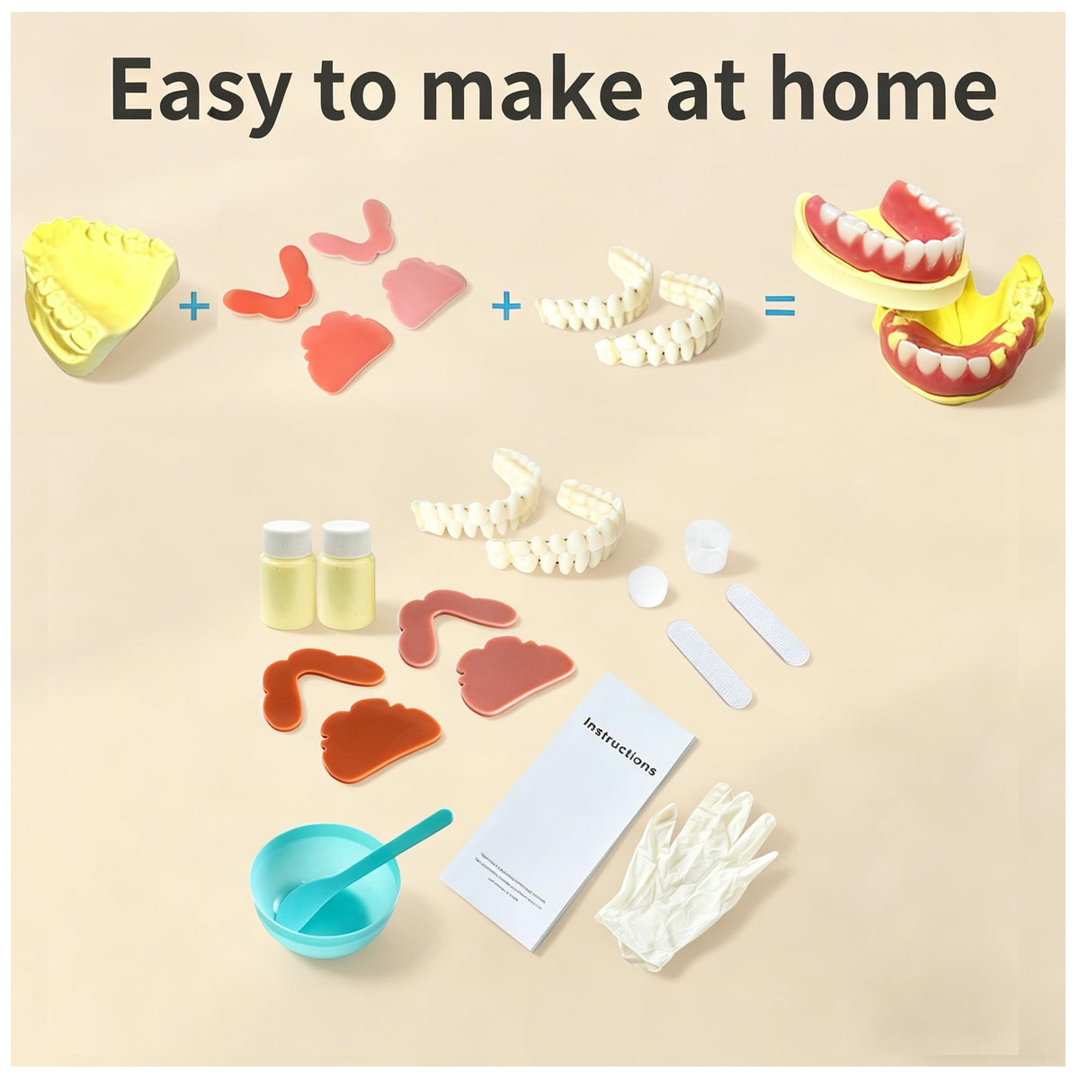 Moldable Temporary False Teeth Kit U4392