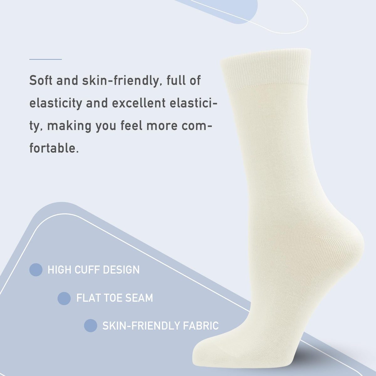 Viscose Bamboo Crew Socks 5 Pairs W2114