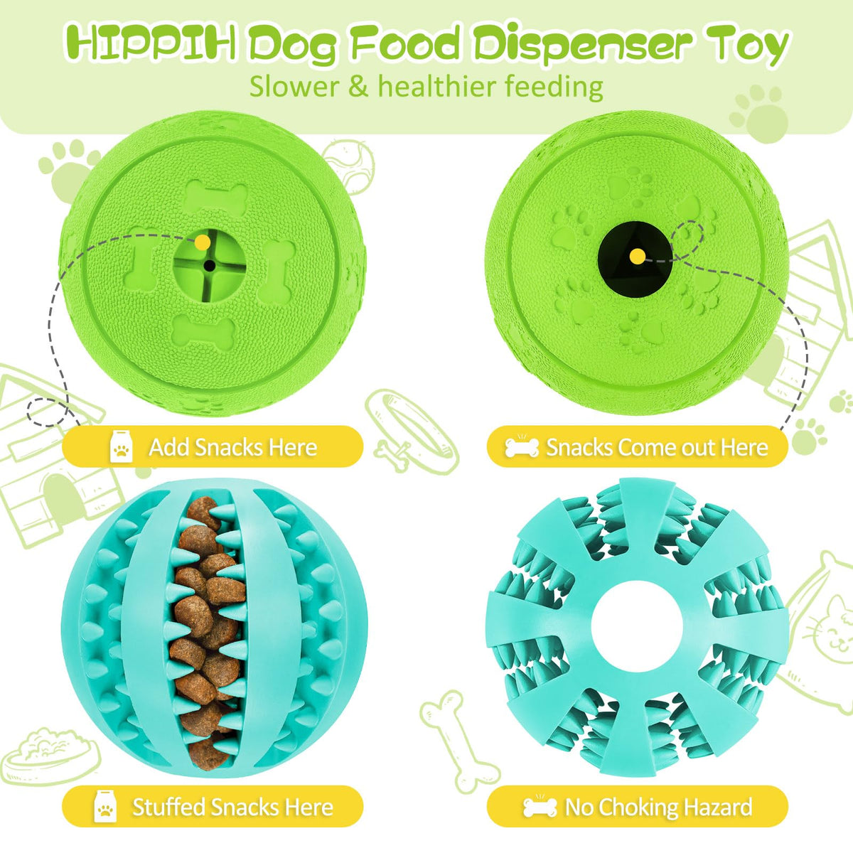 2 Pack Interactive Dog Puzzle Toys N60406