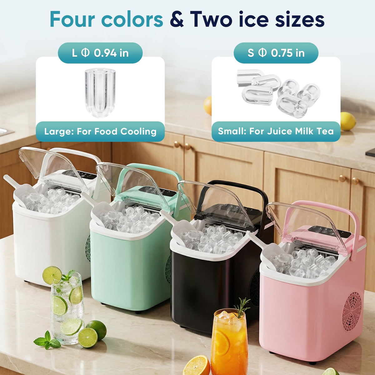 Countertop Ice Maker with Portable Handle P34198
