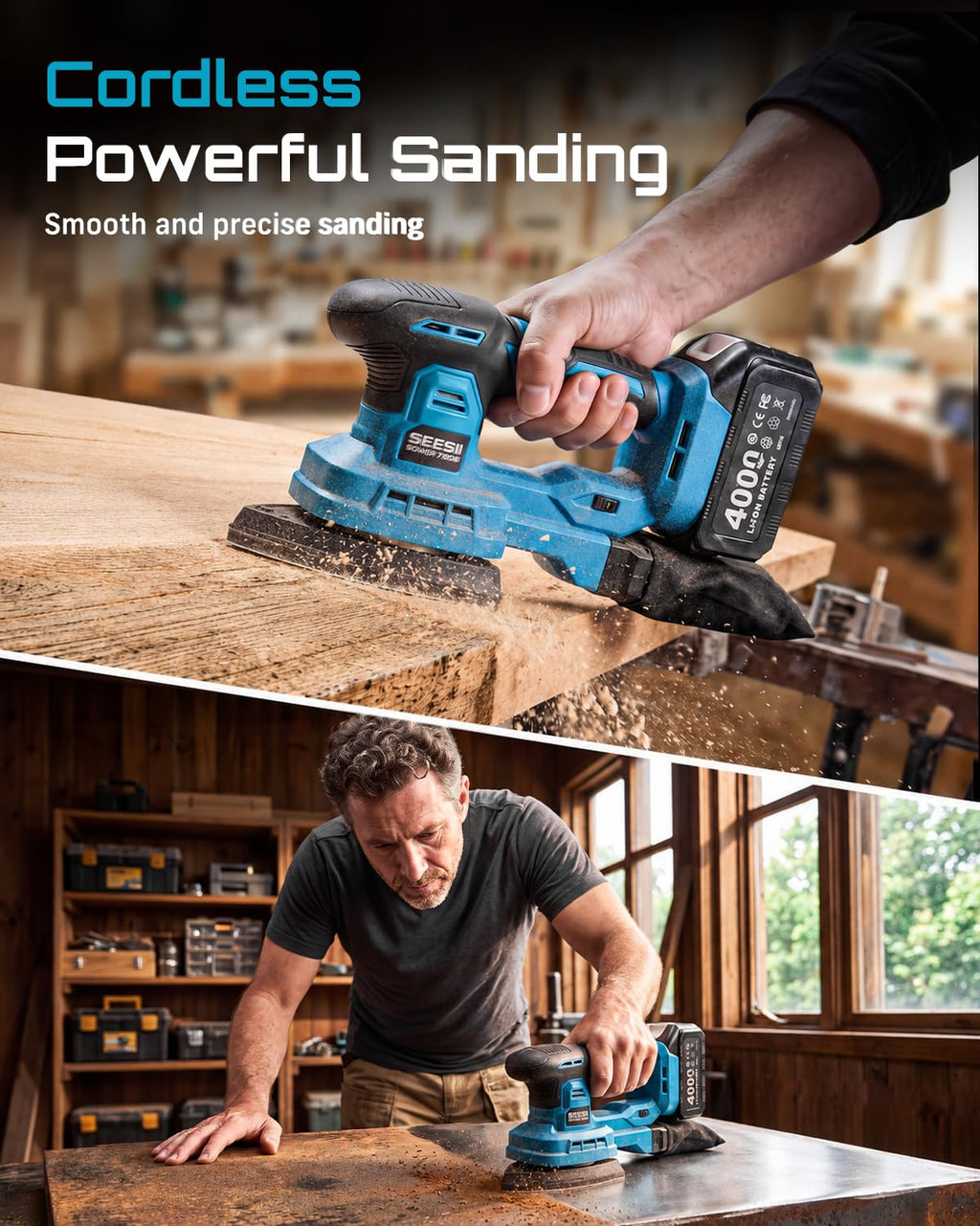6 Speed Cordless Random Orbit Sander L3086