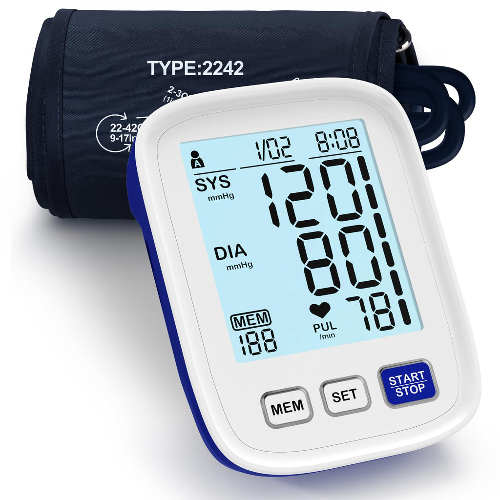 Automatic Digital Blood Pressure Monitor, 9-17 Inches Cuff, Large Backlit Screen S791577