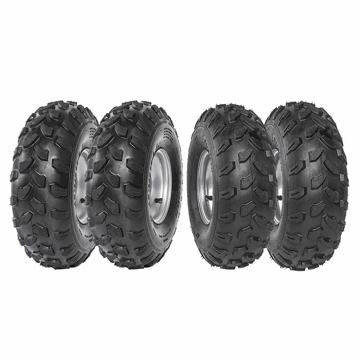 19x7-8 8 Inch All Terrain Tubeless Tire Wheel Assembly 4 Pack V391