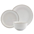 White 12 Piece Stoneware Dinnerware Set U20063