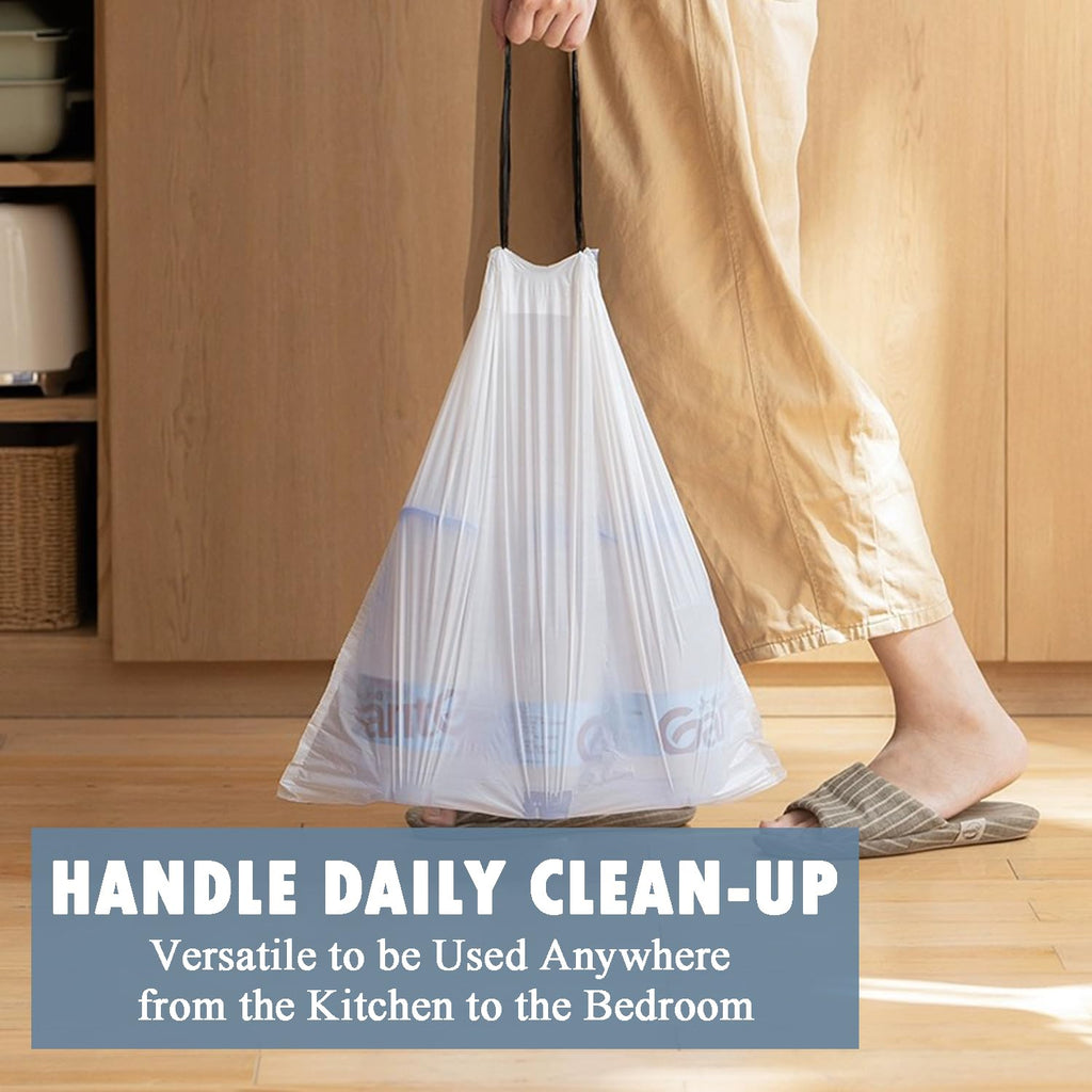 4 Gallon Drawstring Trash Bags 57 Count White V850949