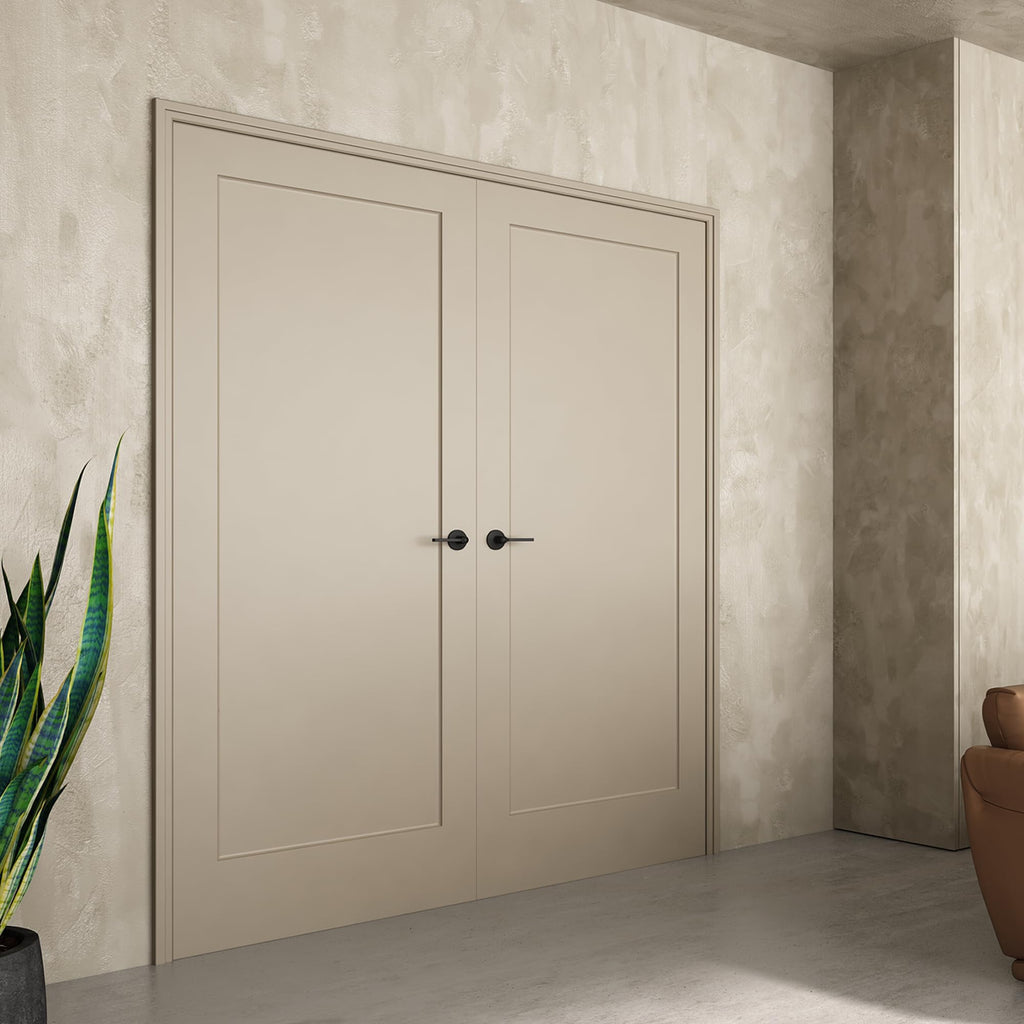 24"x80" 1-Panel Shaker Style White Primed Hollow Core Interior Door Slab I8658