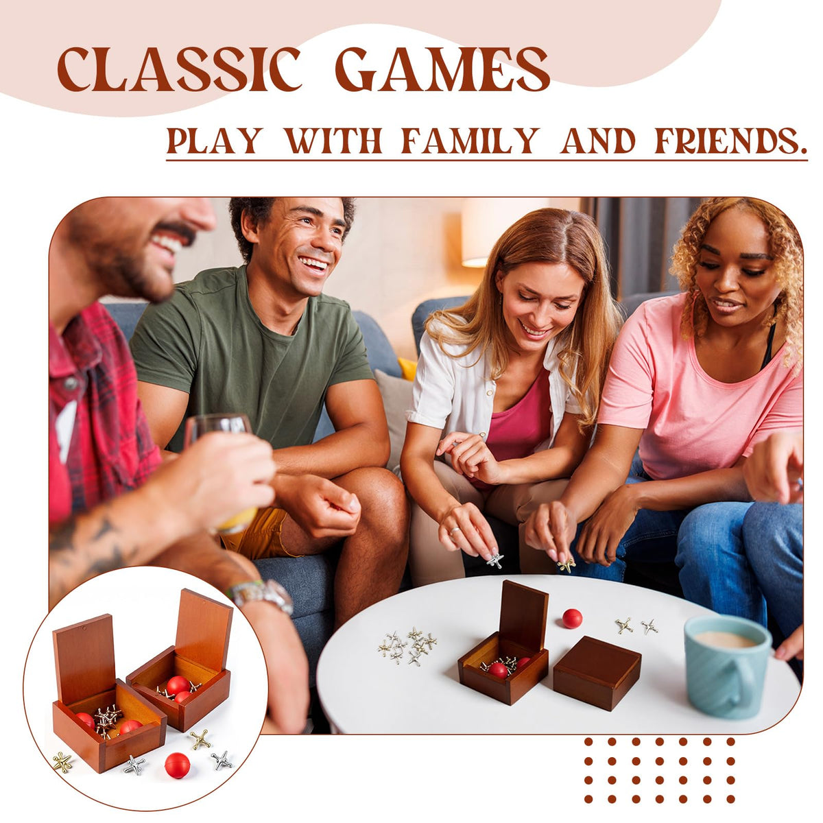 Metal Jacks Game with Balls U64203