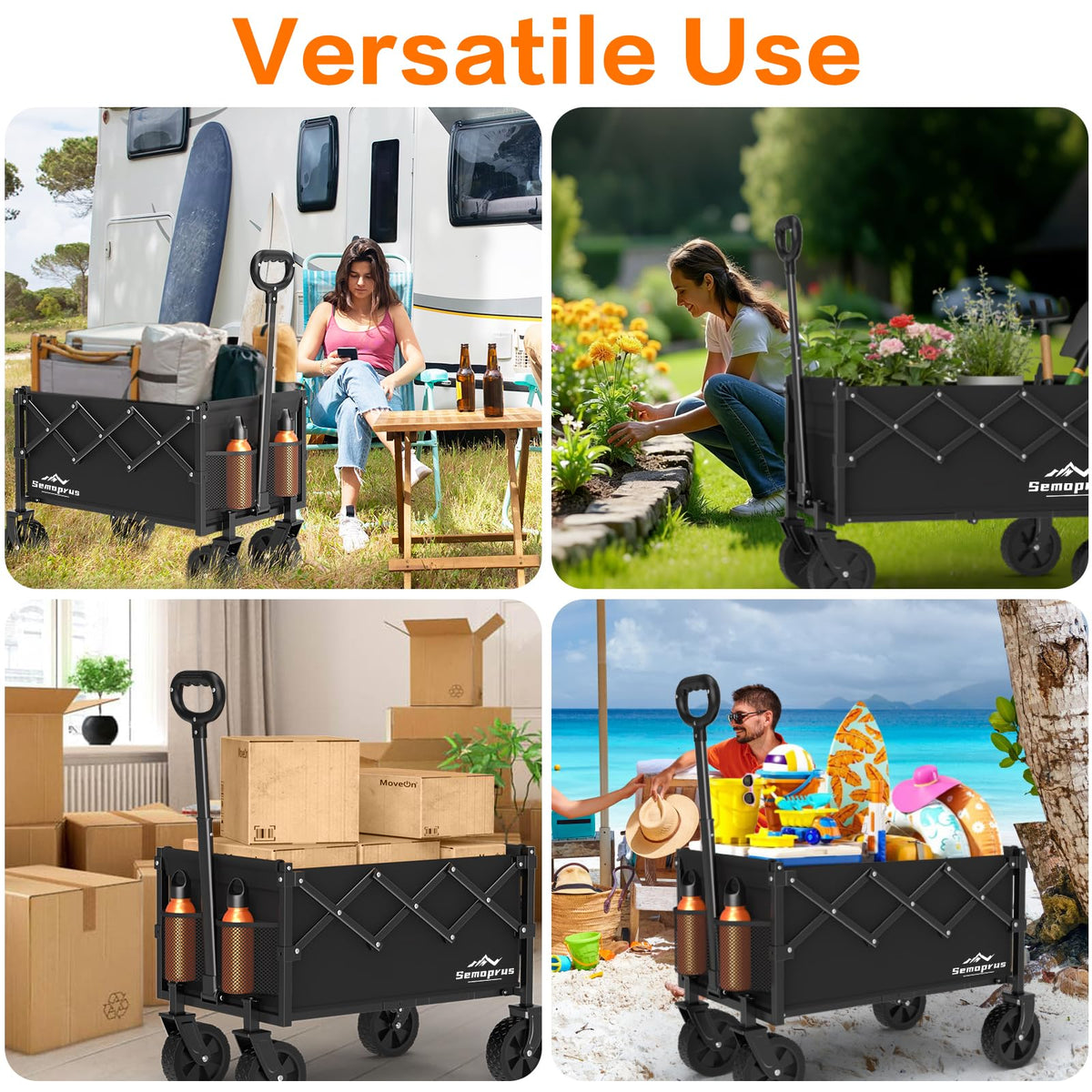 Foldable Heavy Duty Wagon with Wheels R868923