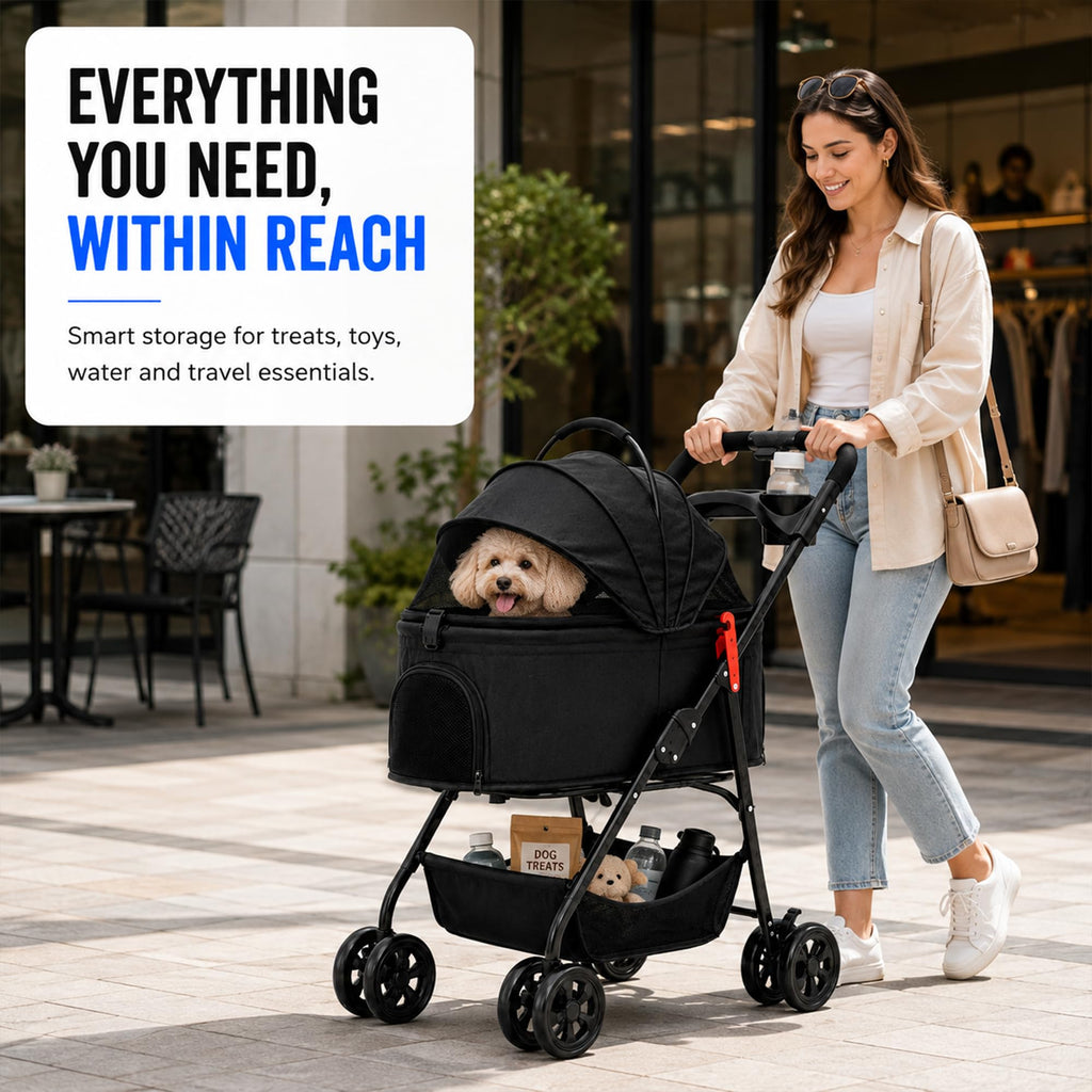 Foldable Pet Stroller with Cup Holder L755193