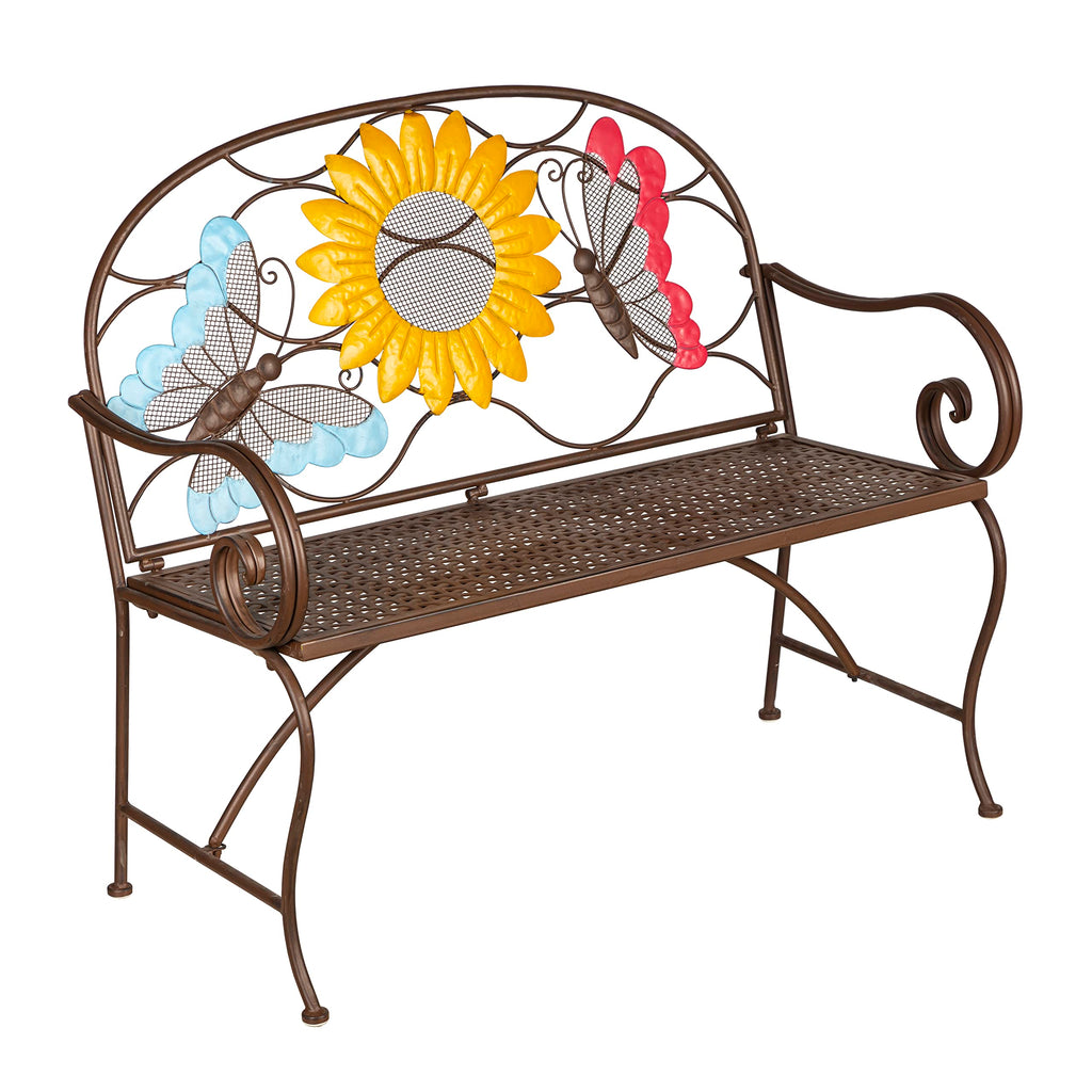 Cast Iron Metal Garden Bench C61427