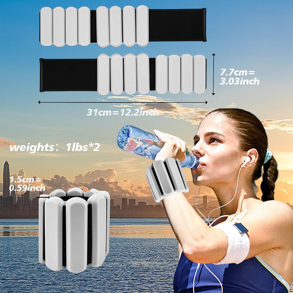 Adjustable Silicone Wrist and Ankle Weights Set of 2 M15945