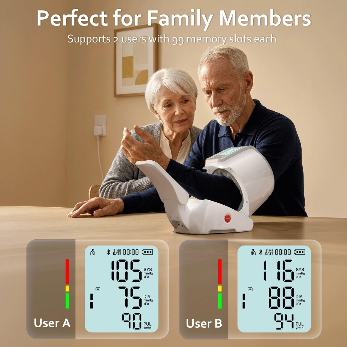 White Upper Arm Blood Pressure Monitor L825