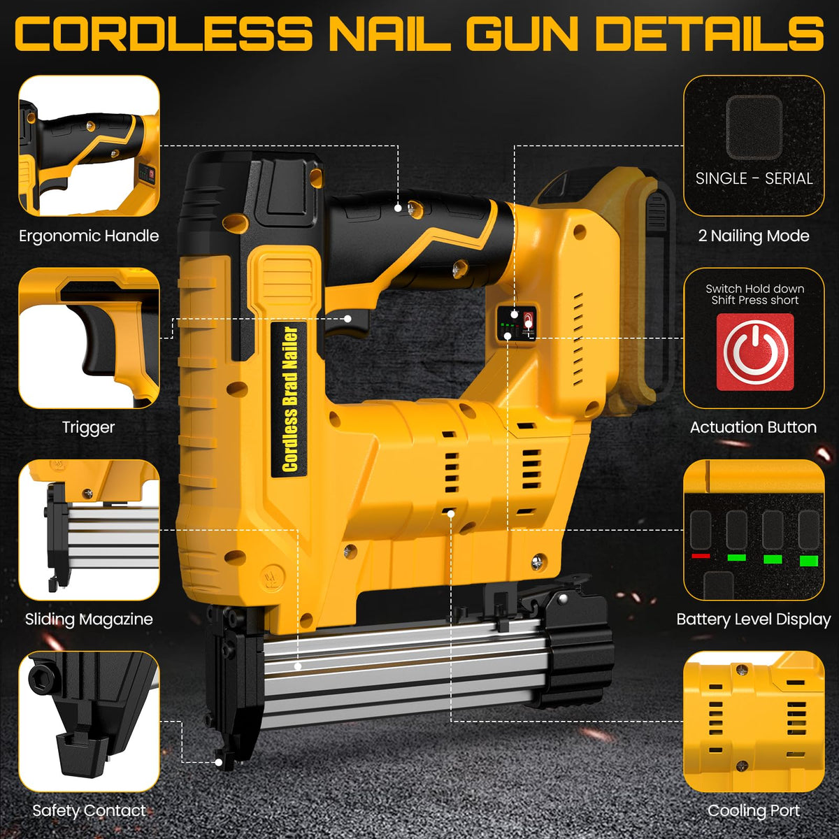 18 Gauge Cordless Brad Nailer & Staple Gun T2748