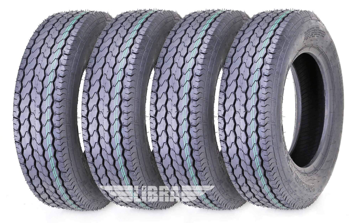 4 Premium Trailer Tires ST 205/75D15 Deep Tread O8415