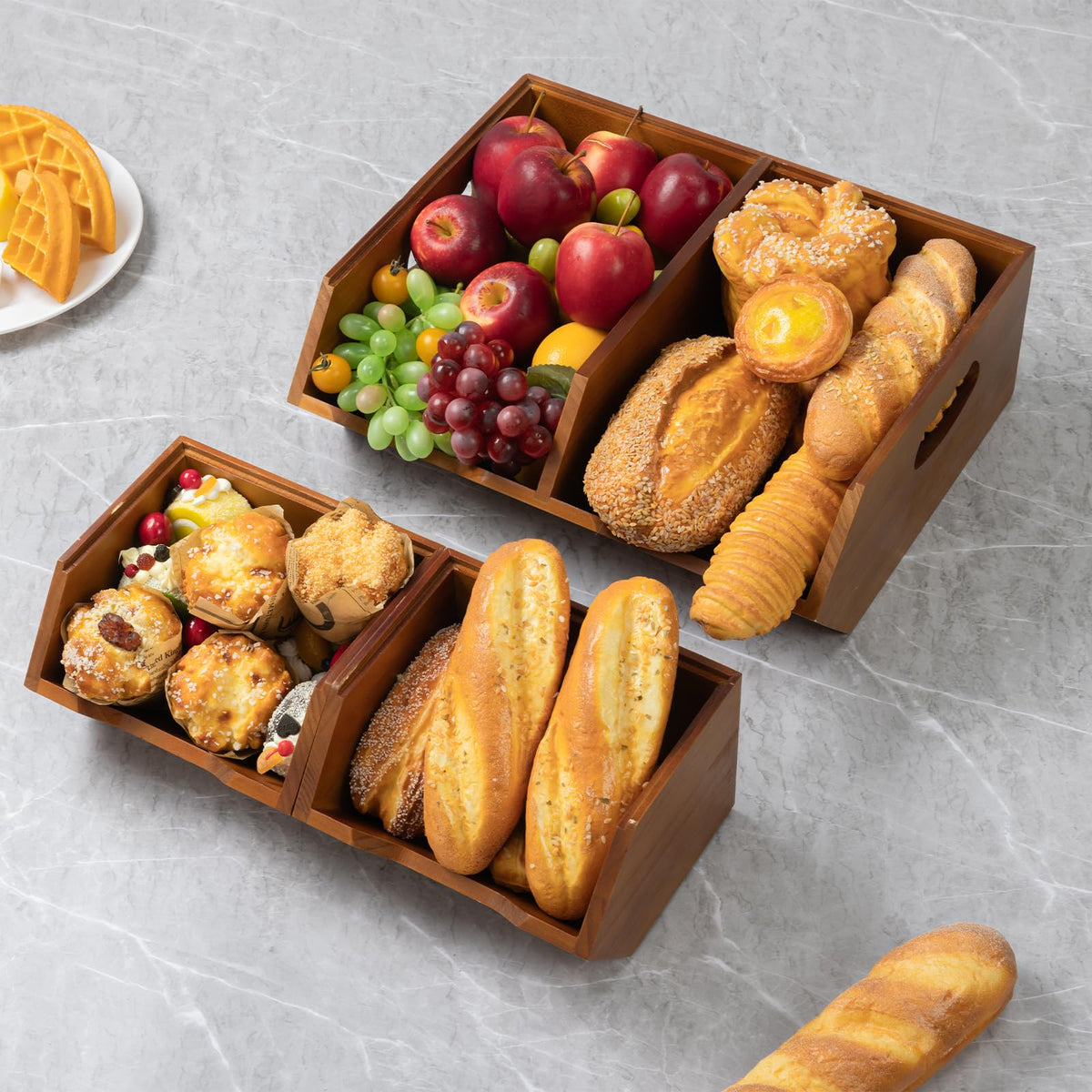 Wooden Stackable Pantry Storage Bins J282344