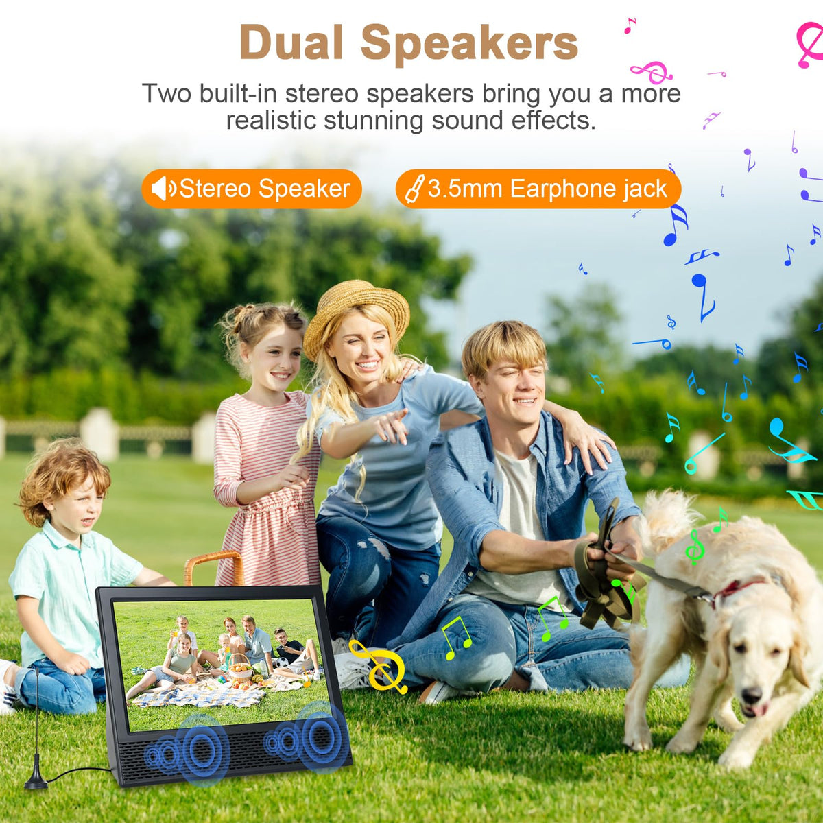 14 inch Portable ATSC Digital TV with Antenna and Remote Control S31199