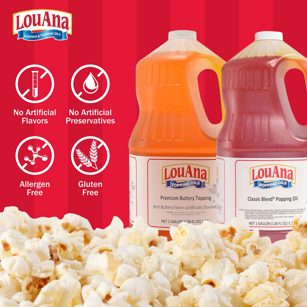 Buttery Popcorn Topping Oil 1 Gallon Jug D248260