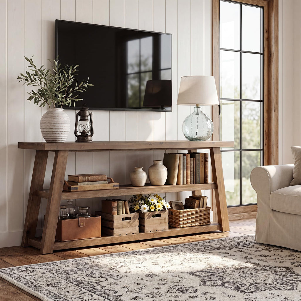 63" Solid Wood TV Stand R87105