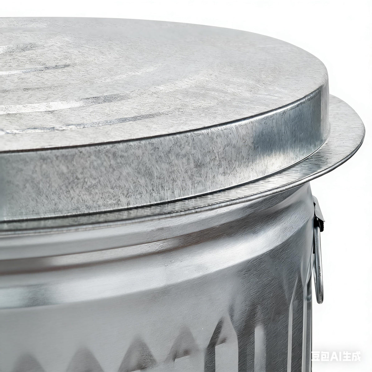 31 Gallon Galvanized Steel Trash Can with Lid L954395