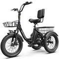 Electric Tricycle for Adults, 18"x3.0" Folding Step-Thru E Trike with 1200W Brushless Motor 48V 499.2Wh Removable Battery L33350