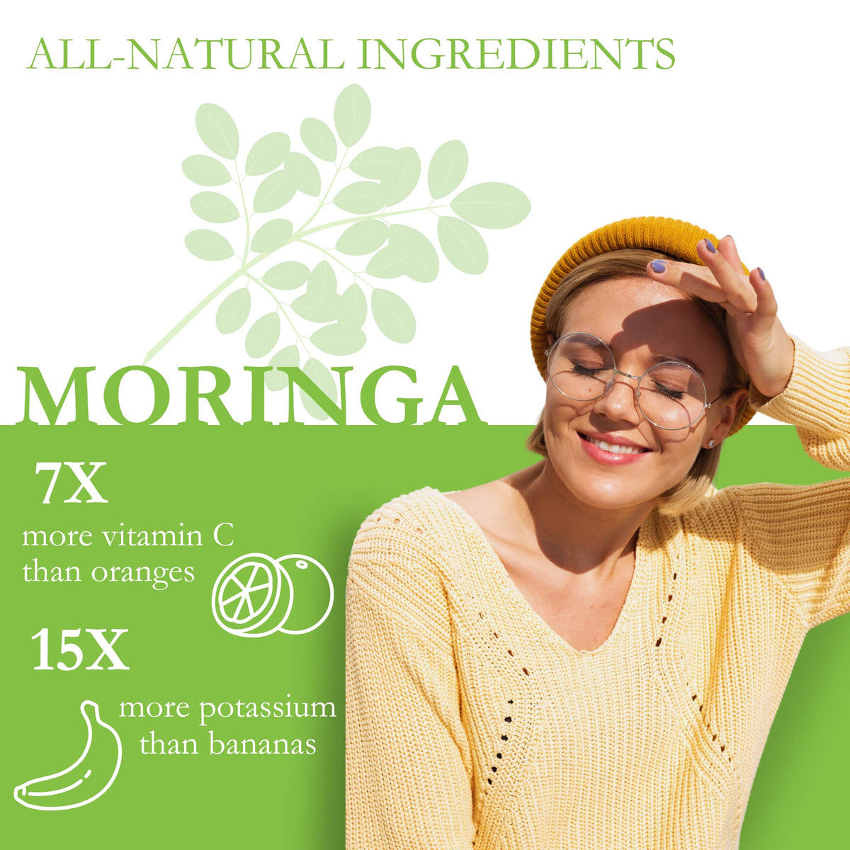 Organic Moringa Powder Capsules C8867