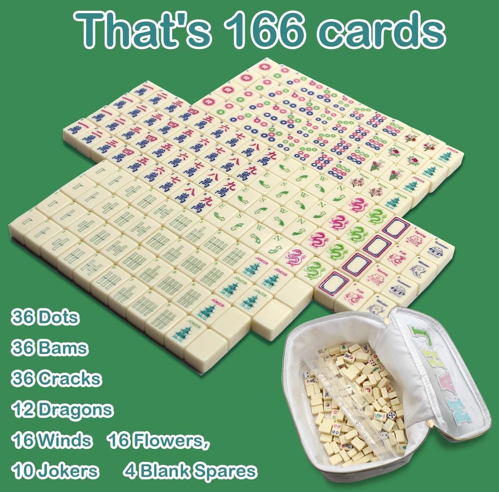Mini Mahjong Set with 166 White Tiles N53982