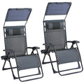 2 Pack Zero Gravity Chairs with Canopy Y3920