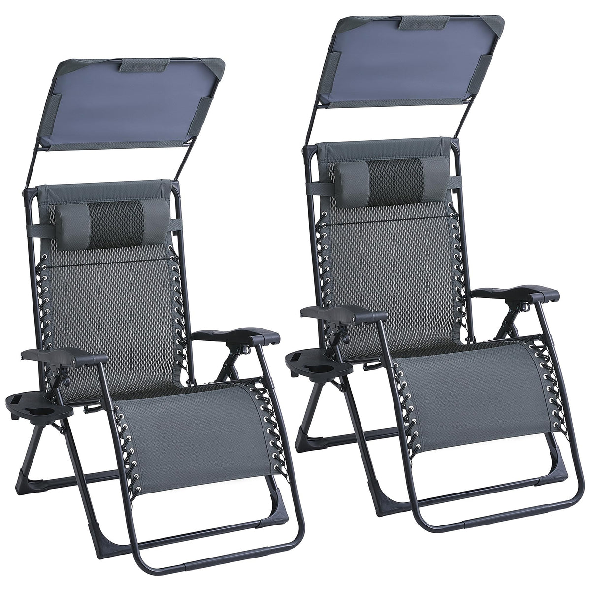2 Pack Zero Gravity Chairs with Canopy Y3920