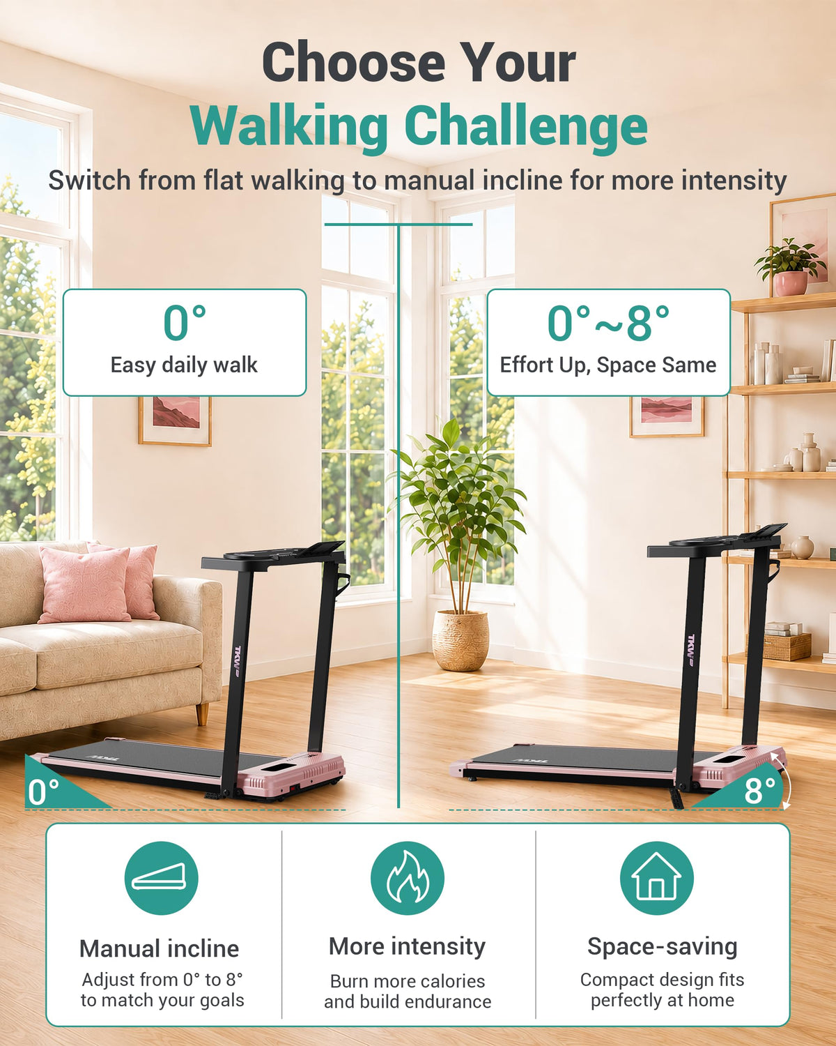 Walking Pad with Vibration Plates and Incline J2549