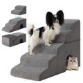 Grey 5-Step Dog Stairs Q85476