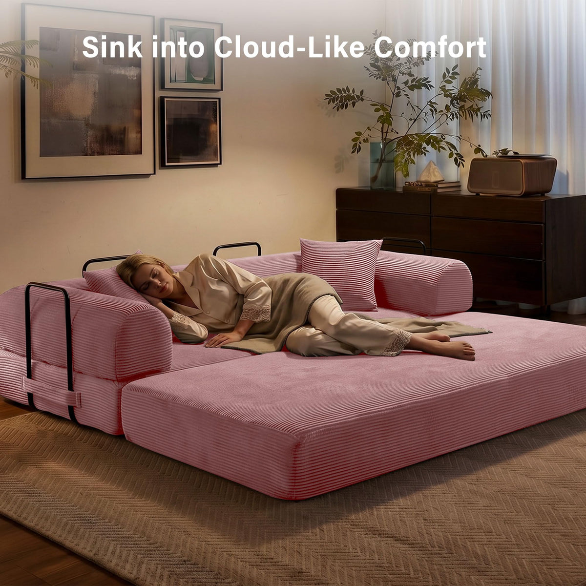 79" Convertible Sofa Bed Sleeper Futon Couch U694