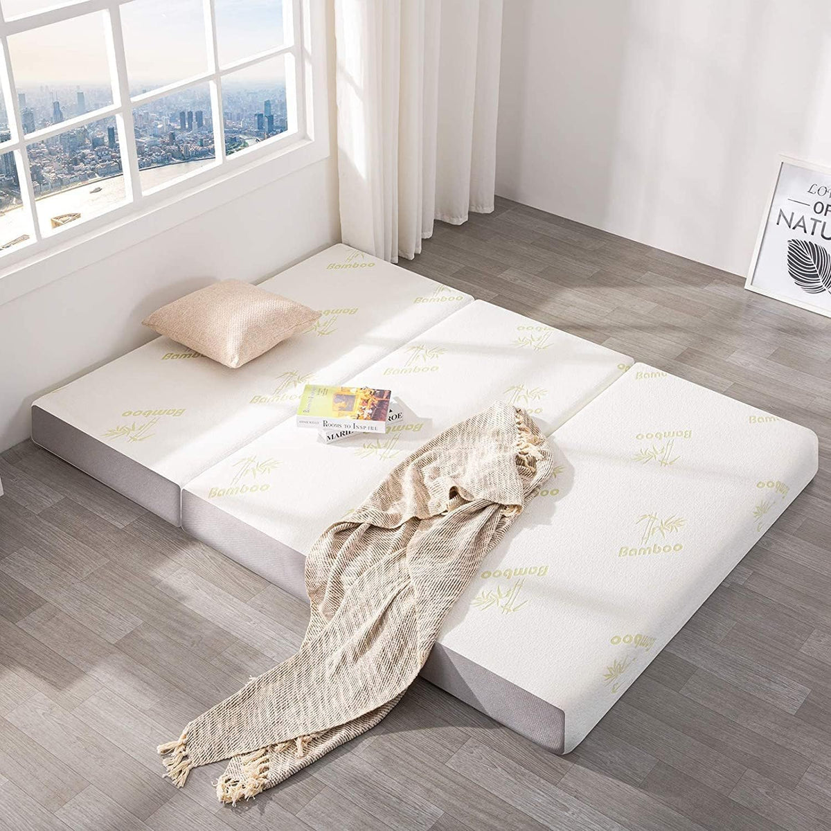 6 Inch Trifold Memory Foam Queen Mattress S66027