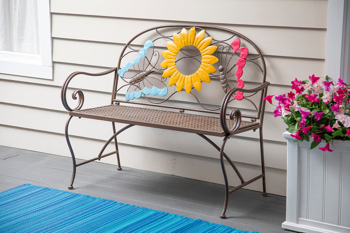 Cast Iron Metal Garden Bench C61427