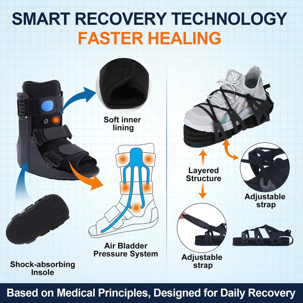 Inflatable Air Cam Walker Fracture Boot with Adjustable Shoe Lift R6256
