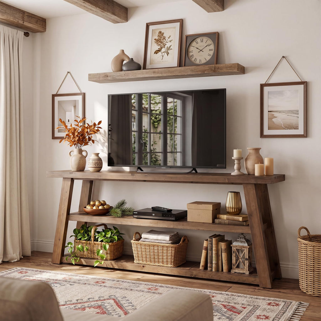 63" Solid Wood TV Stand R87105