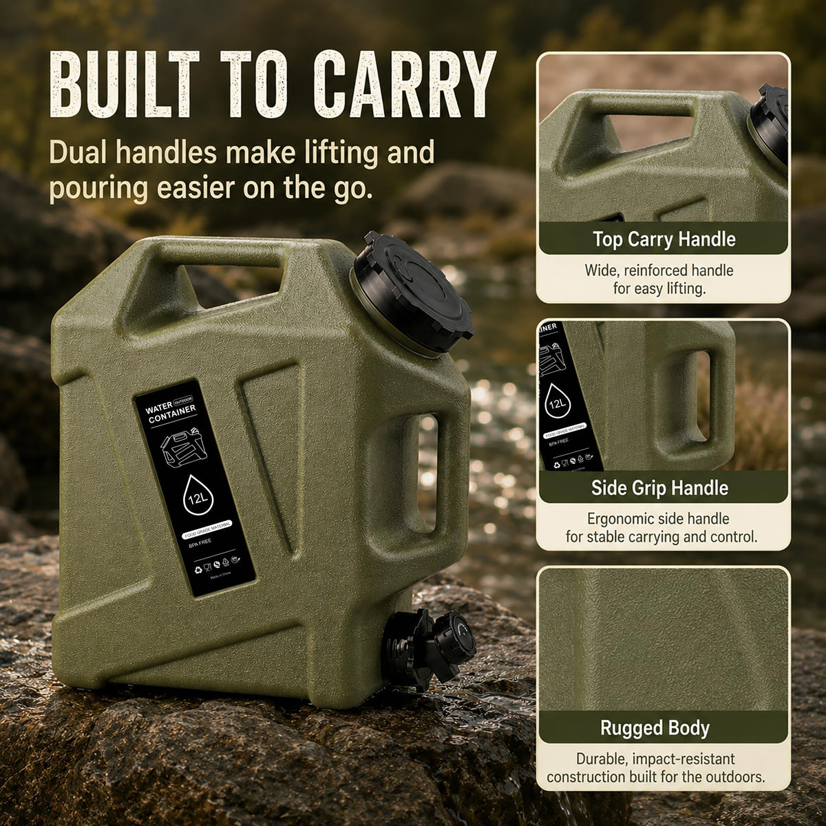 3.2 Gallon BPA Free Water Jug with Spigot K62702