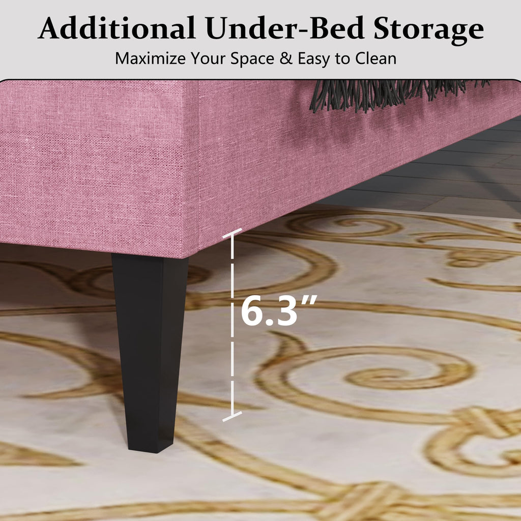 Twin Upholstered Platform Bed H356