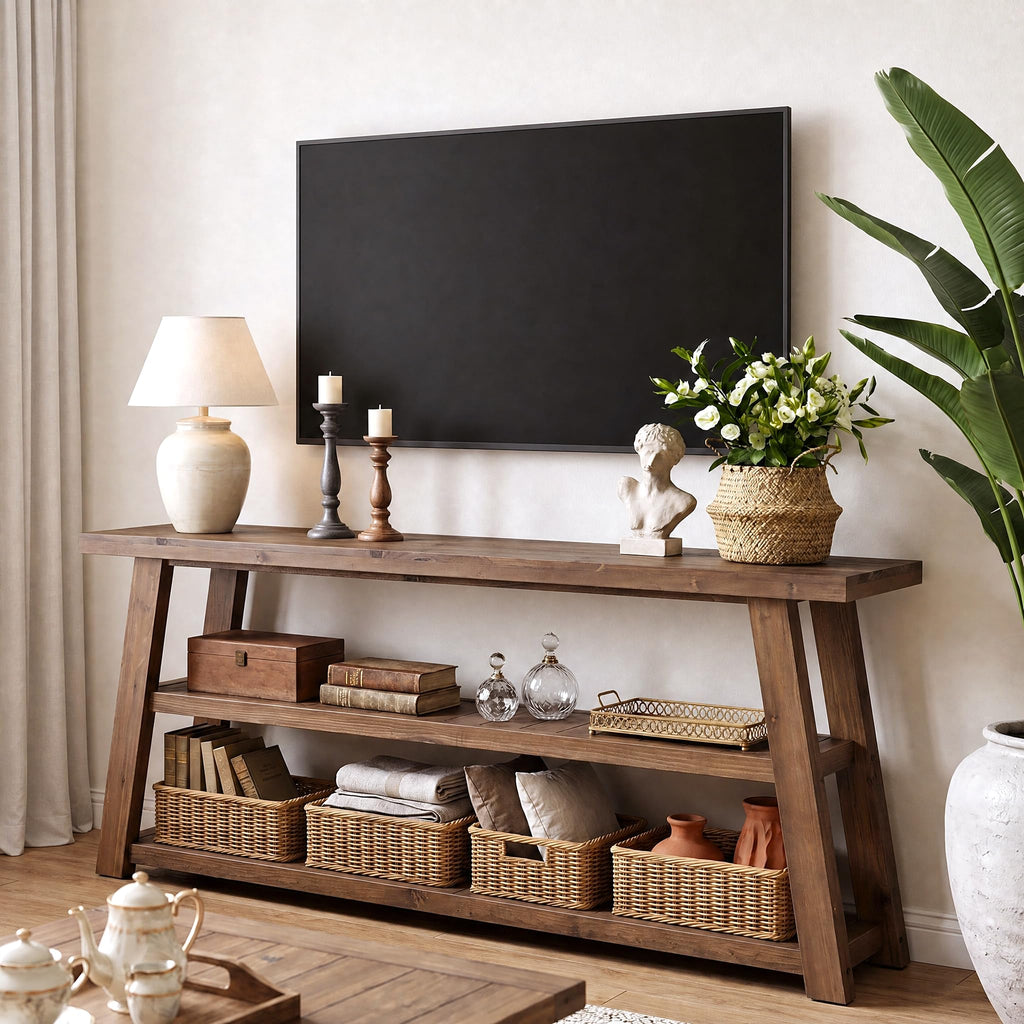 63" Solid Wood TV Stand R87105