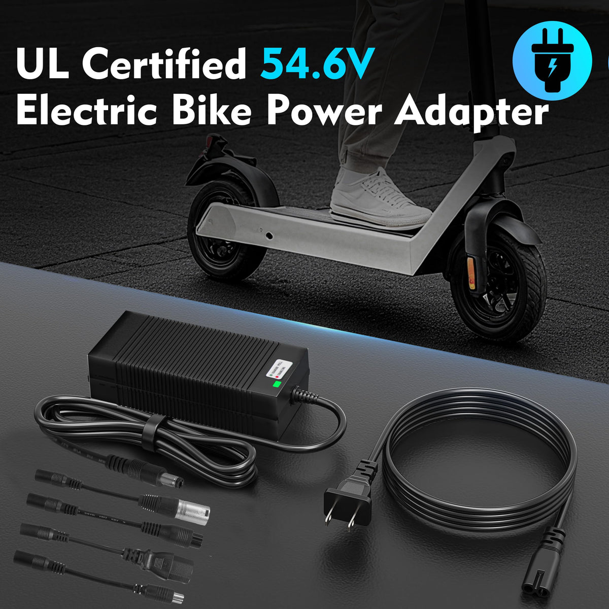 54.6V Charger for 48V Lithium Batteries D62811