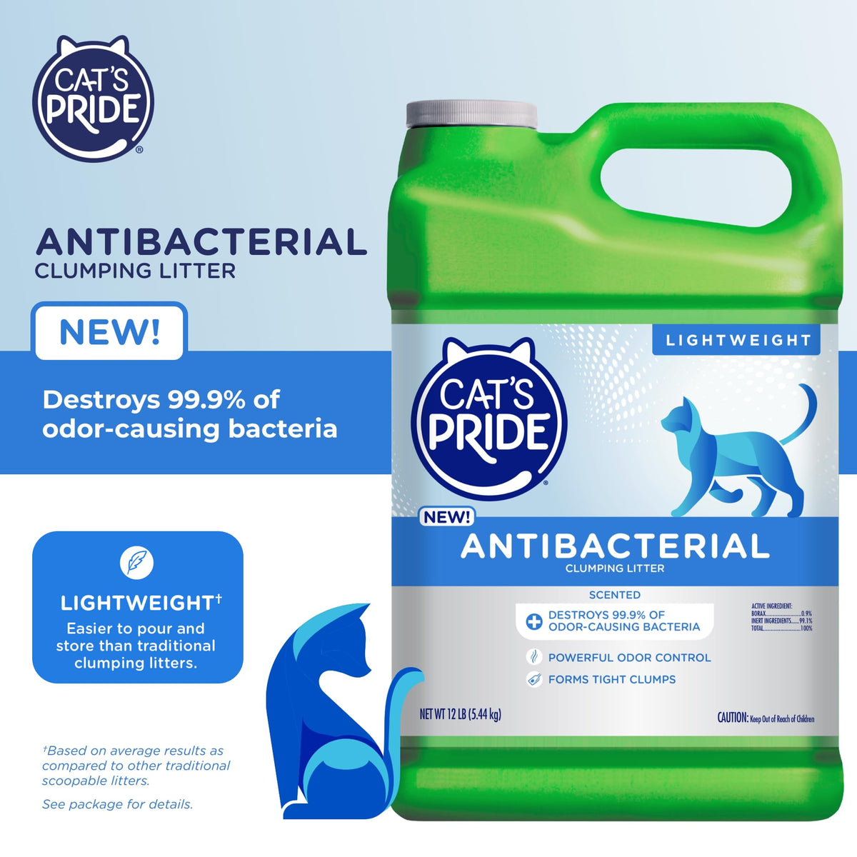 Antibacterial Odor-Eliminating Scented Cat Litter 12lb X9316