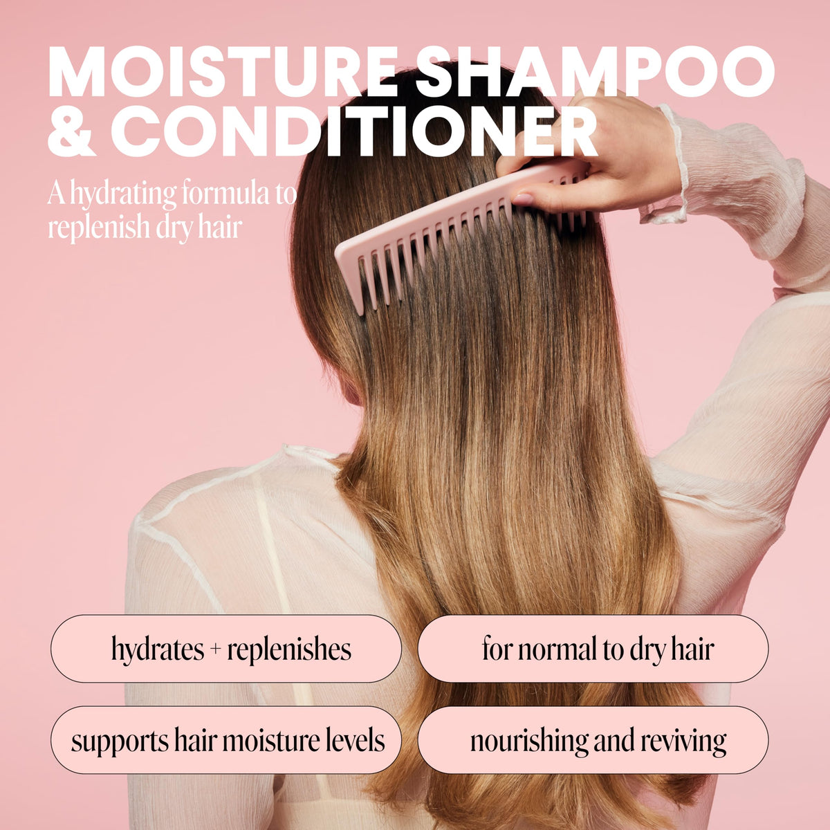 Moisture Shampoo + Conditioner Set 2 Pack 27oz + Leave-in Conditioner 5 Oz Dual Pack C28616
