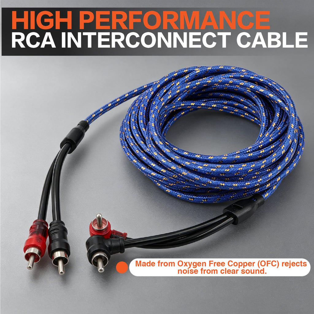 0 Gauge Car Audio Amp Wiring Kit 3000W with Bass Knob N4744