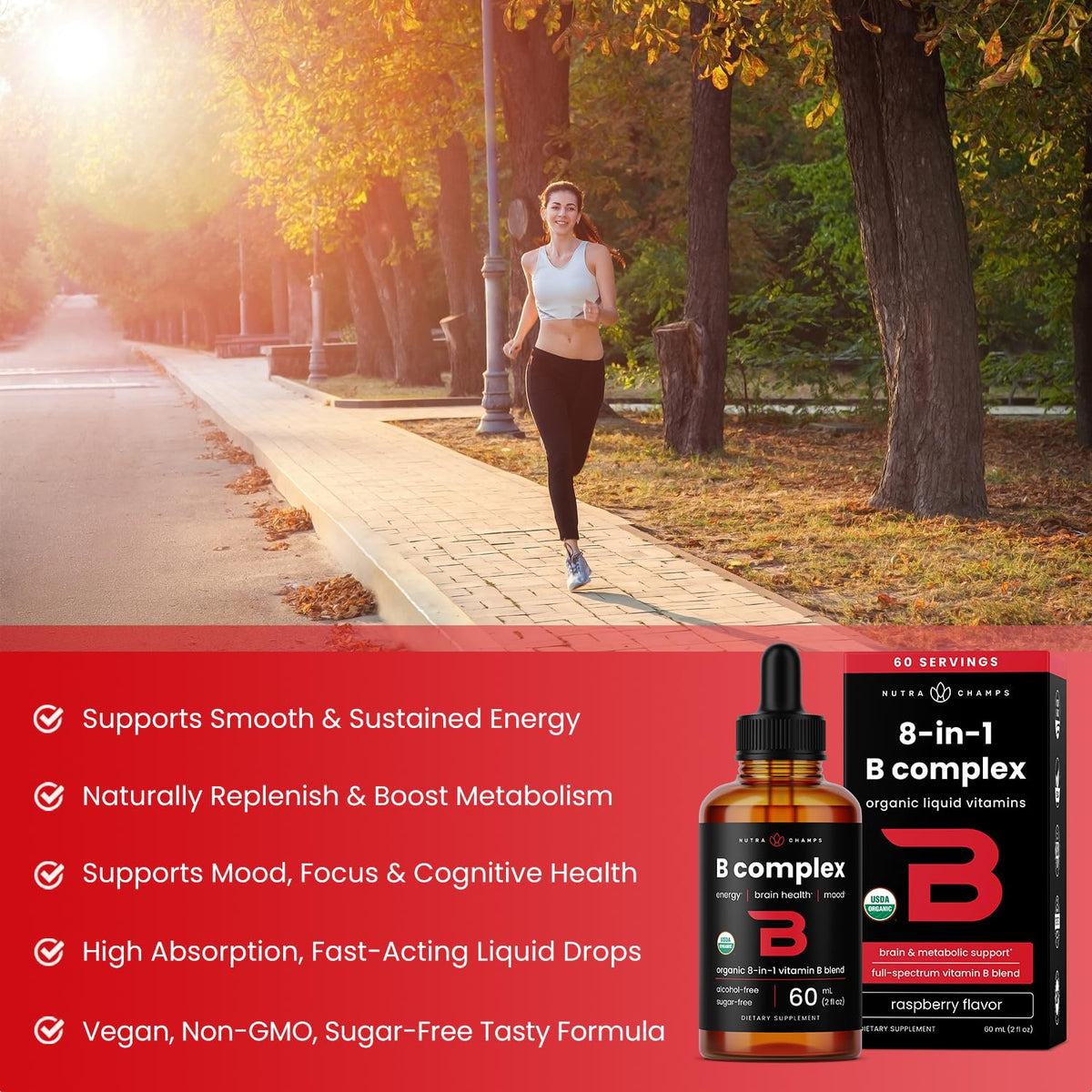 Organic Vitamin B Complex Liquid Drops 2oz A217