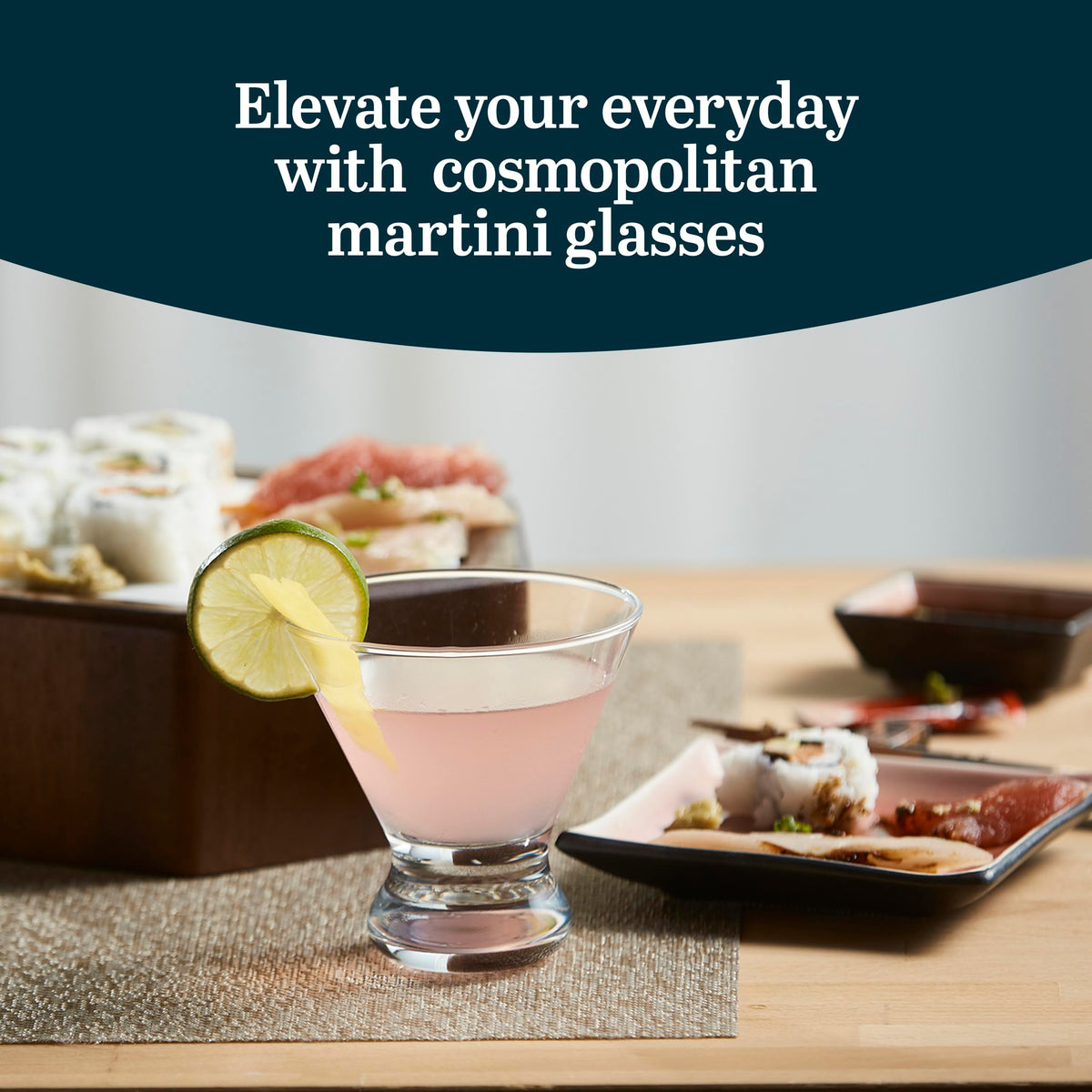 8.25 Oz Dishwasher Safe Stemless Martini Glasses Set of 4 D445138