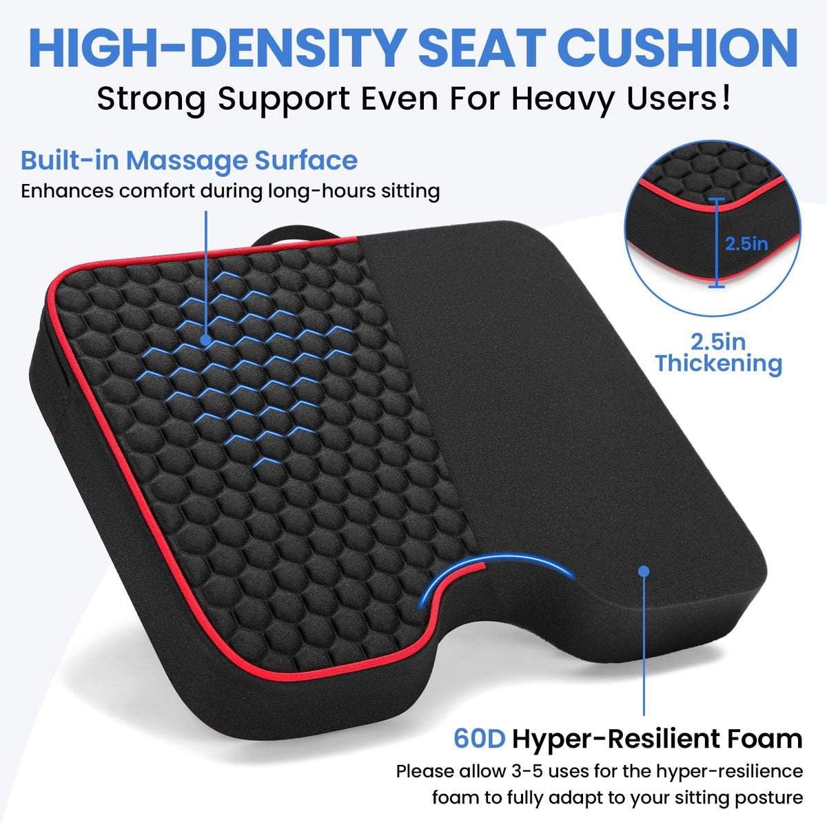 Portable Bleacher Seat Cushions with 2.5" Thick Foam L43602